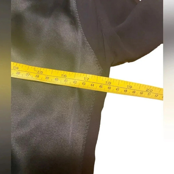 Unbranded Satin Button Down Cardigan with Silk Sheer Panels - Picture 8 of 9